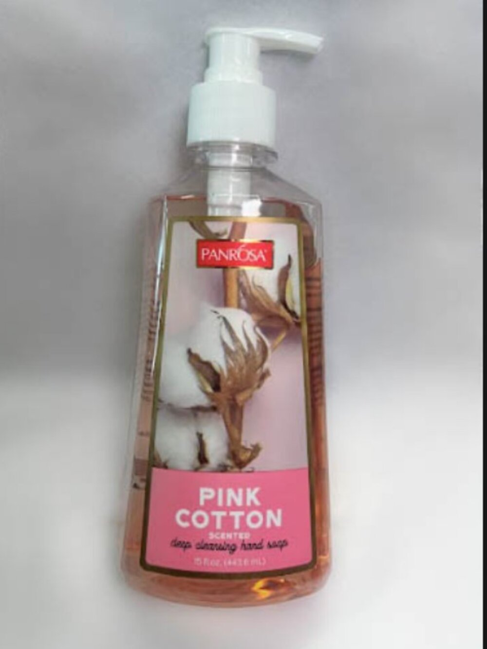 Panrosa Pink Cotton Deep Cleansing Hand Soap 8oz Floral Fresh Scent